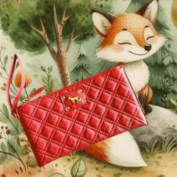 🆕Emma Fox Large Wristlet 🦊[Peony Quilted Wristlet] - Picture 1 of 12